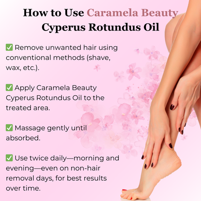 Karamela Beauty Cyperus Rotundus Oil for Natural Hair Reduction